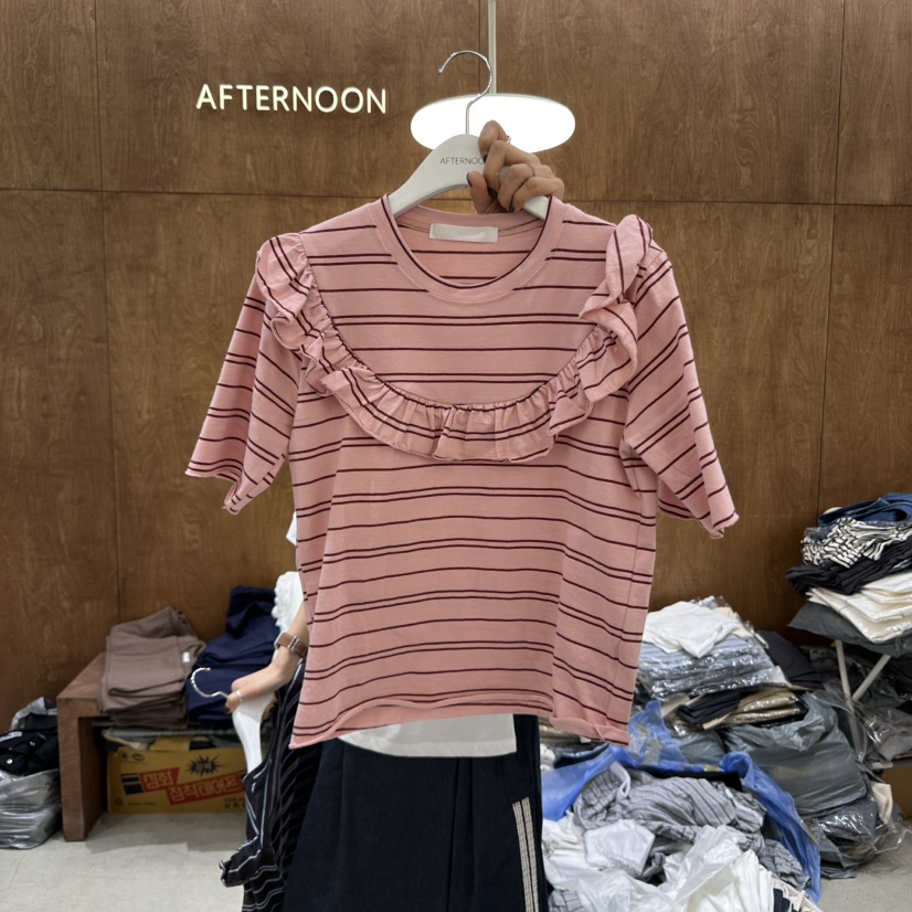 AFTERNOON-P東大門直郵女士新品真品休閑熱賣推薦職業25春夏T恤AFTERNOONT恤圖色3