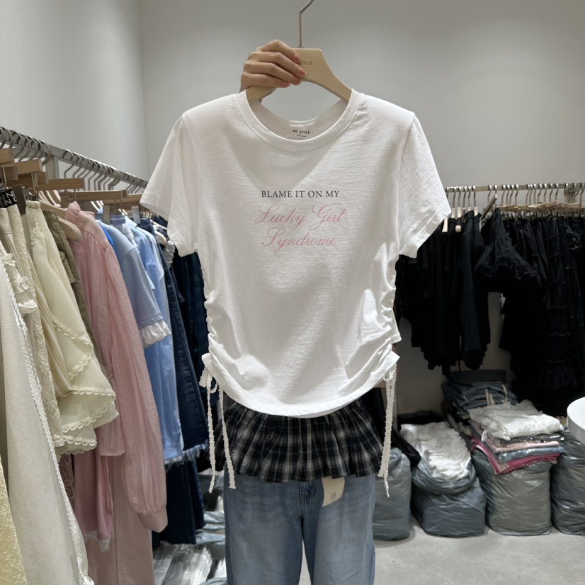 RE STYLE-Q韓國直郵女裝新品休閑推薦職業時尚真品熱賣T恤RE STYLET恤