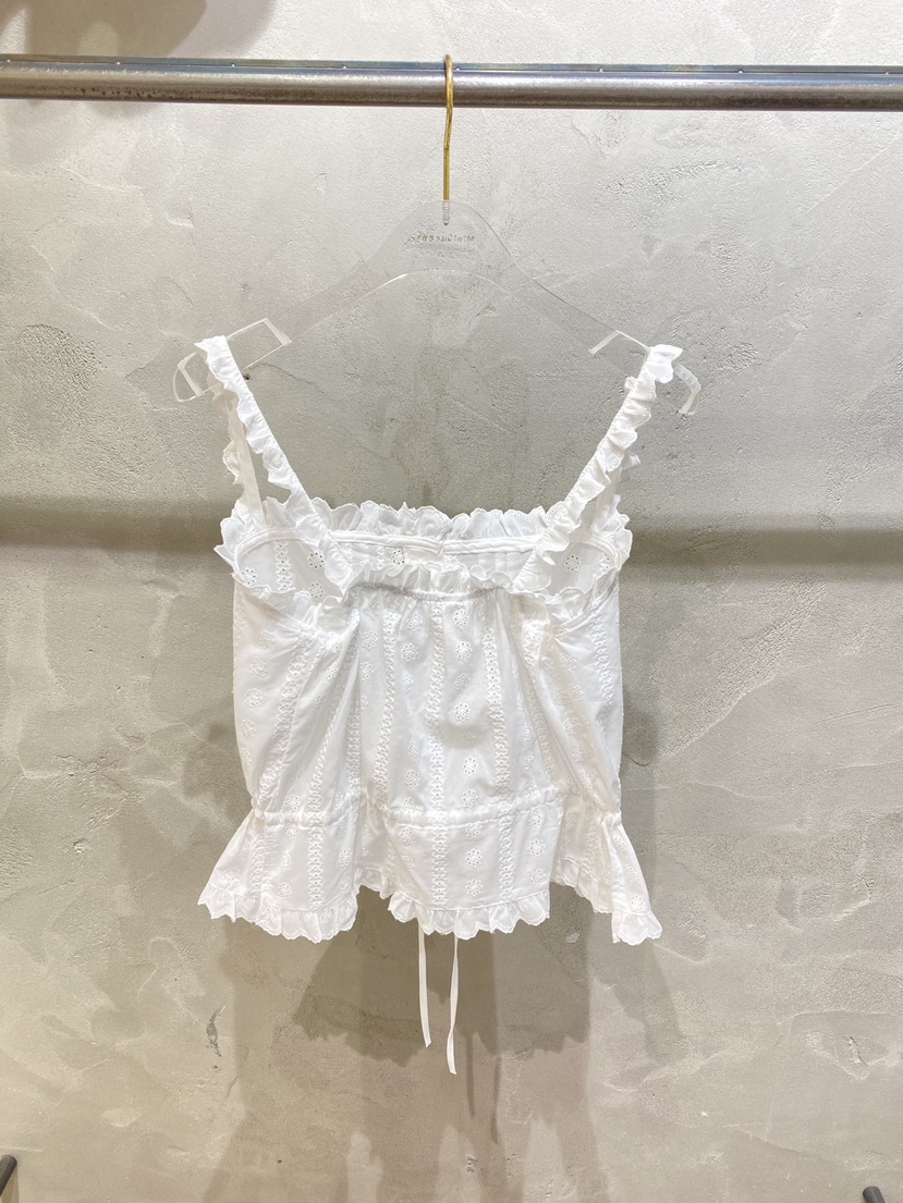 MINIQUEENS韓國代購女裝新品真品推薦時尚熱賣吊帶背心刺繡MINIQUEENS吊帶/背心
