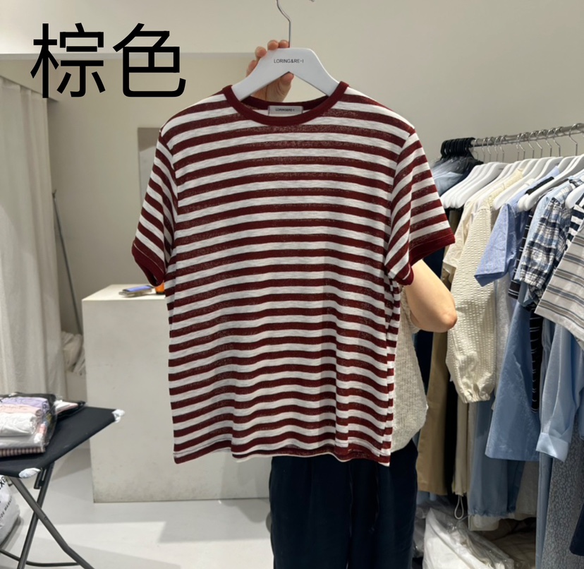 LORING RE I韓國代購女士新品人氣推薦25春夏熱賣休閑T恤LORING RE-I/BARET恤