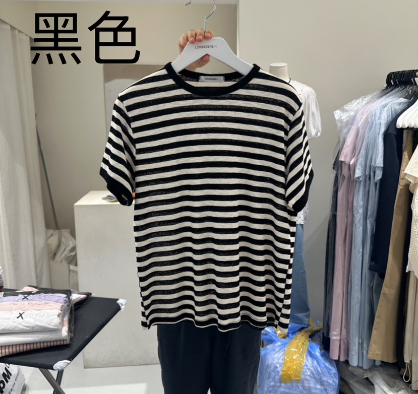 LORING RE I韓國代購女士新品人氣推薦25春夏熱賣休閑T恤LORING RE-I/BARET恤圖色3