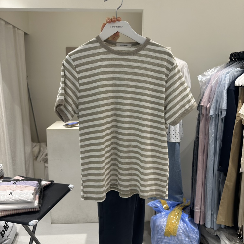 LORING RE I韓國代購女士新品人氣推薦25春夏熱賣休閑T恤LORING RE-I/BARET恤圖色4
