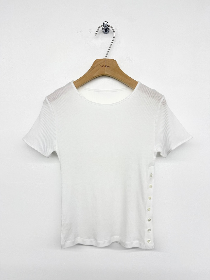 TOOGOOD東大門直郵女裝新品時尚休閑人氣職業真品熱賣T恤紐扣TOOGOODT恤圖色1
