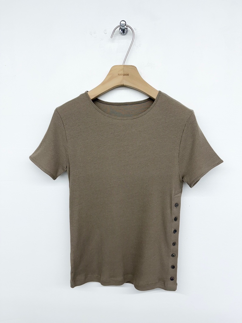 TOOGOOD東大門直郵女裝新品時尚休閑人氣職業真品熱賣T恤紐扣TOOGOODT恤圖色2