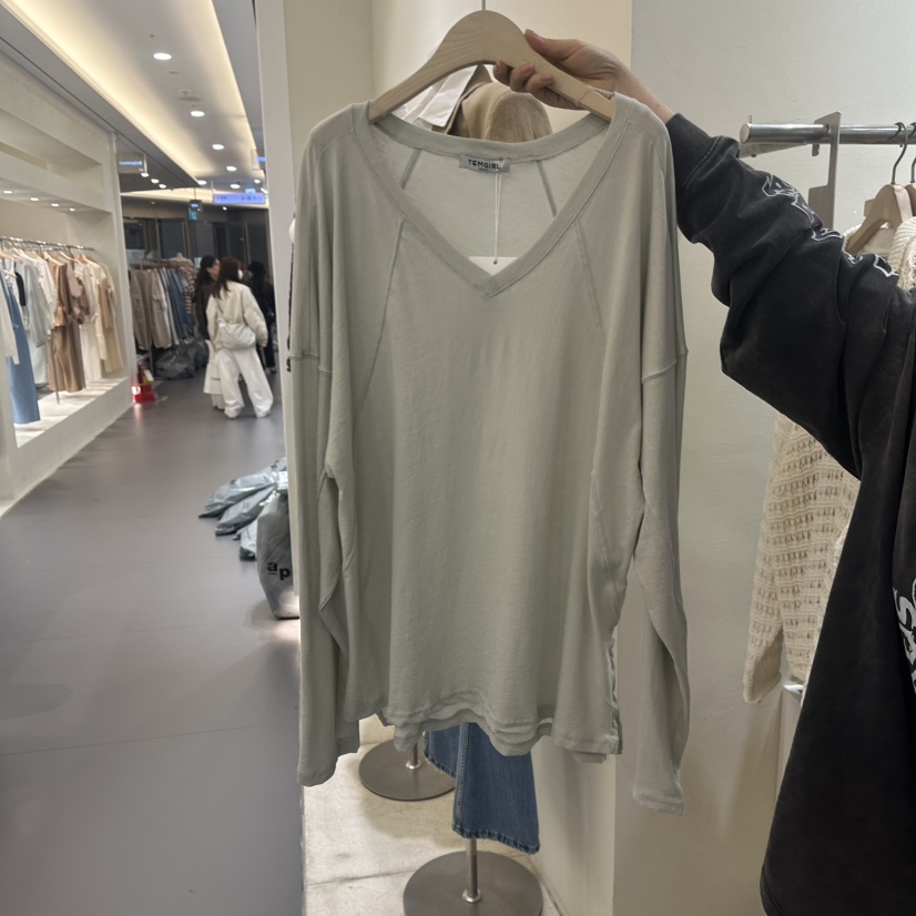 TOMGIRL東大門代購女裝新款職業熱賣真品人氣25春夏長袖T恤TOMGIRL長袖T恤圖色3
