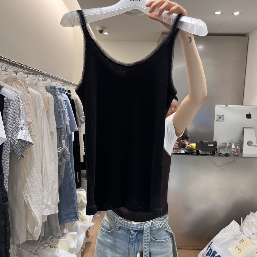 MEET ME東大門實拍女裝新品人氣休閑真品吊帶背心不含內搭MEET ME吊帶/背心圖色4