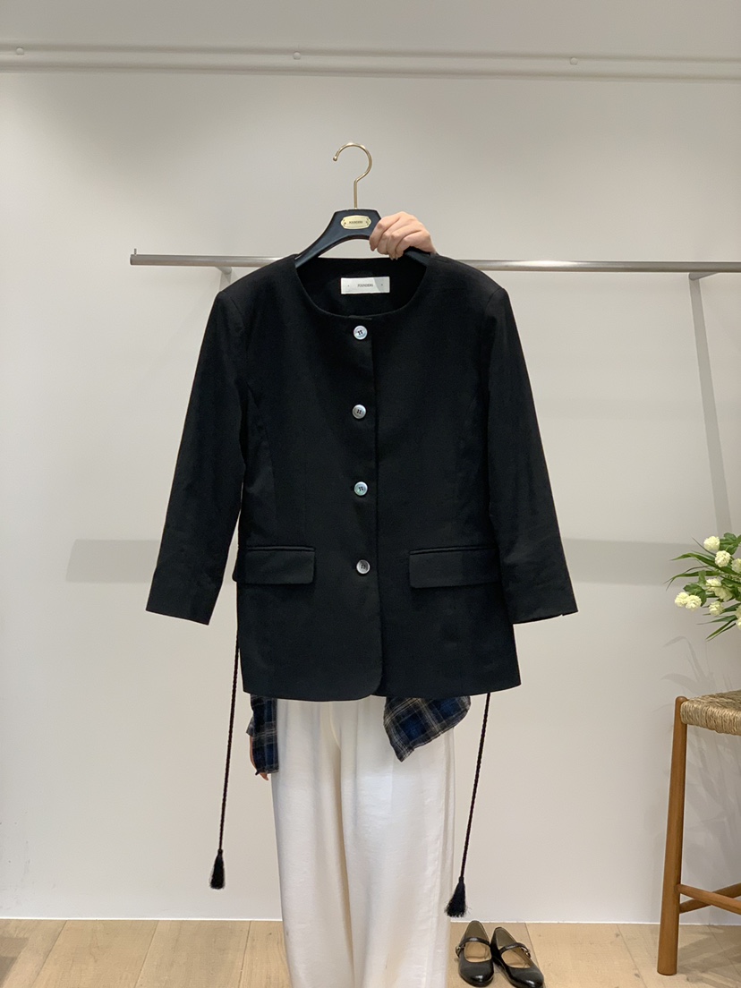 FOUNDERS韓國直郵女士新品真品時尚休閑熱賣人氣夾克含腰繩FOUNDERS夾克圖色2