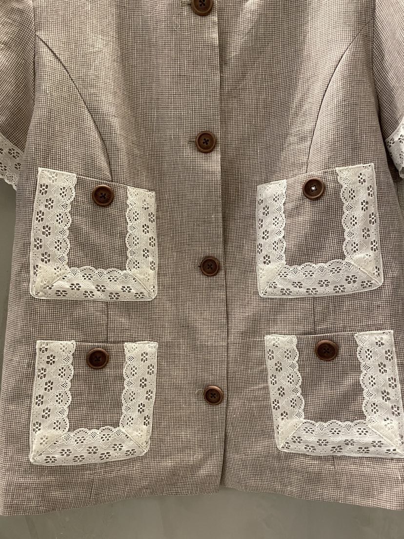 MULCUP東大門實拍女士新款休閑熱賣人氣推薦時尚25春夏夾克格紋MULCUP夾克