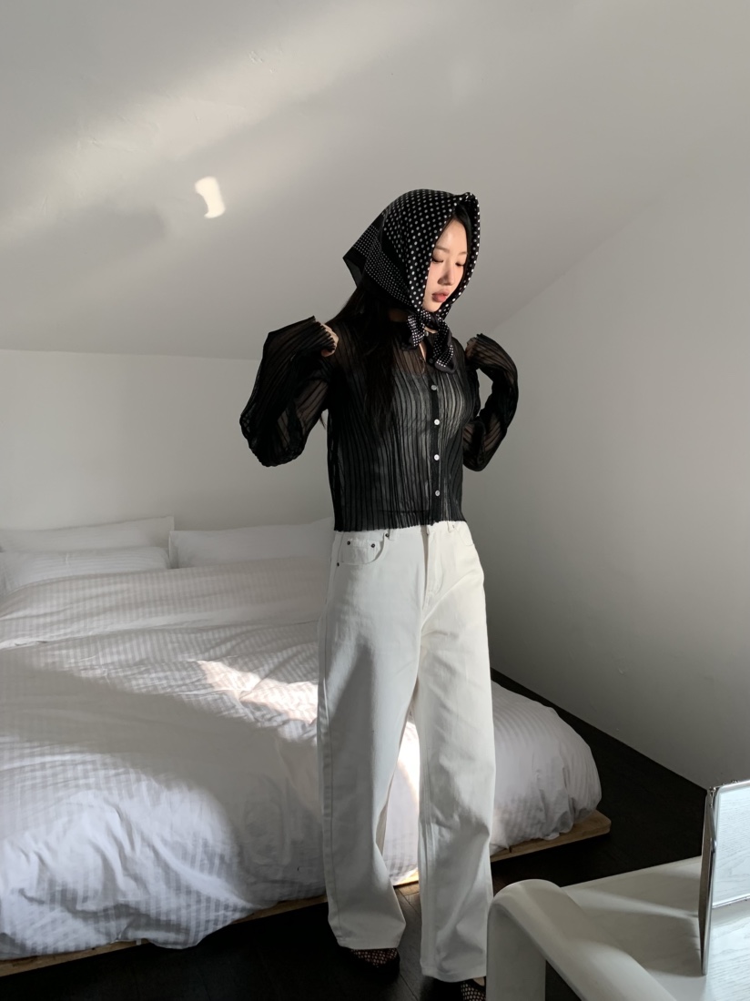 MURMUR韓國代購女裝新品休閑25春夏熱賣人氣推薦襯衫蕾絲衫MURMUR襯衫/蕾絲衫
