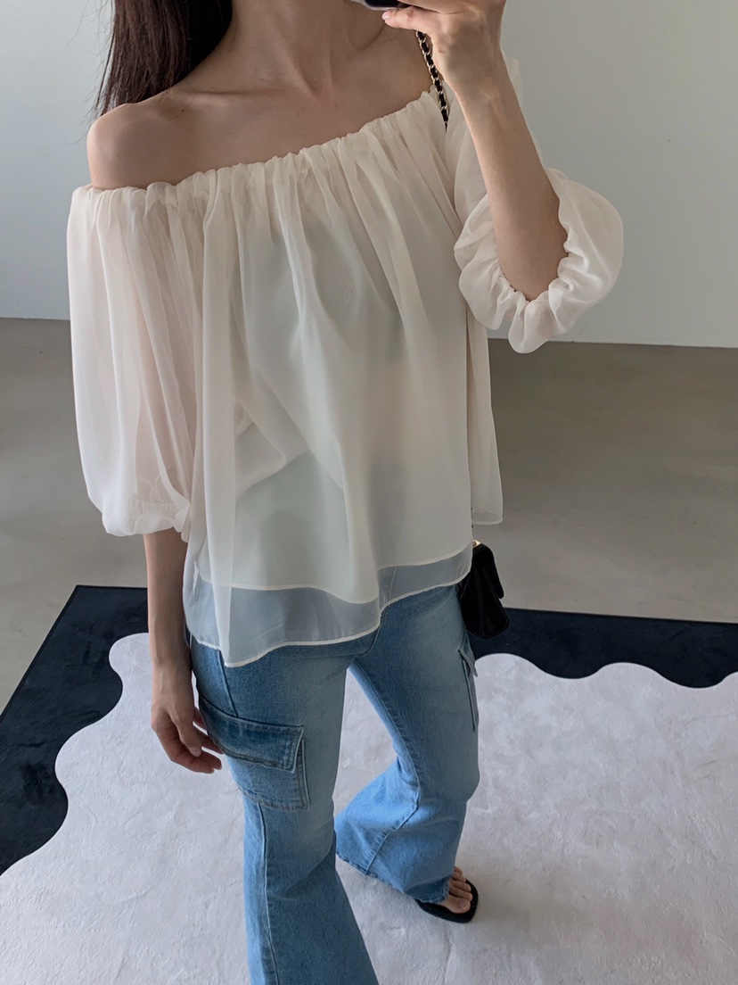 VERANDA韓國代購女裝新品熱賣25春夏人氣時尚真品襯衫蕾絲衫VERANDA襯衫/蕾絲衫