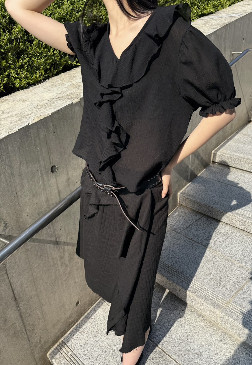 BETWEEN US東大門實拍女裝新品推薦25春夏人氣熱賣襯衫蕾絲衫JICJO:SEOUL襯衫/蕾絲衫