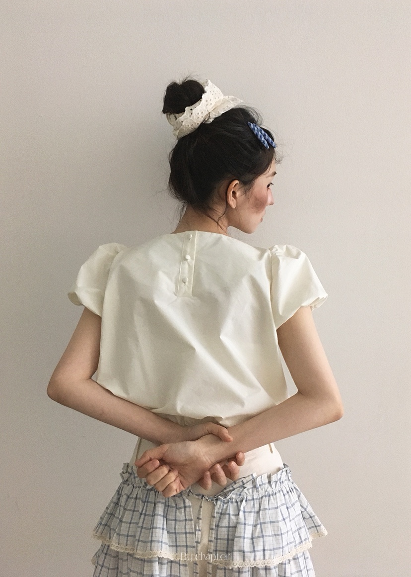 BY CHAPTER東大門代購女士新品職業25春夏時尚休閑襯衫蕾絲衫Chapter襯衫/蕾絲衫