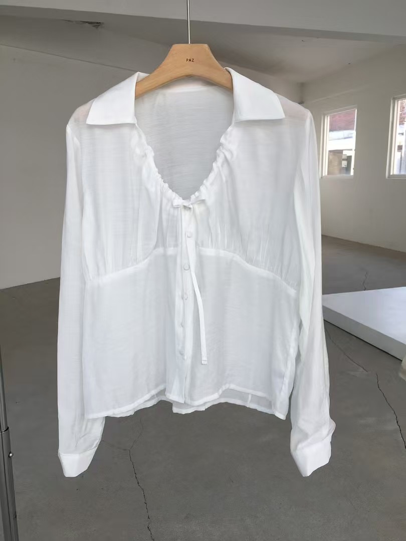 PAZ韓國直郵女裝新款推薦休閑熱賣真品25春夏時尚襯衫蕾絲衫PAZ襯衫/蕾絲衫