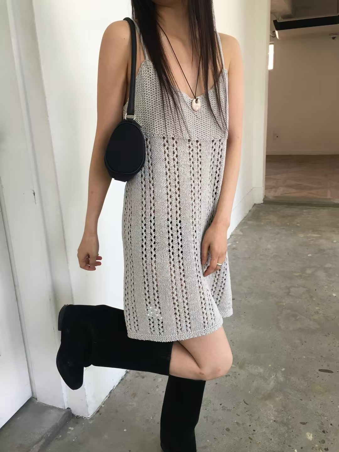 PAZ韓國直郵女士新品25春夏時尚職業熱賣推薦真品休閑連衣裙PAZ連衣裙