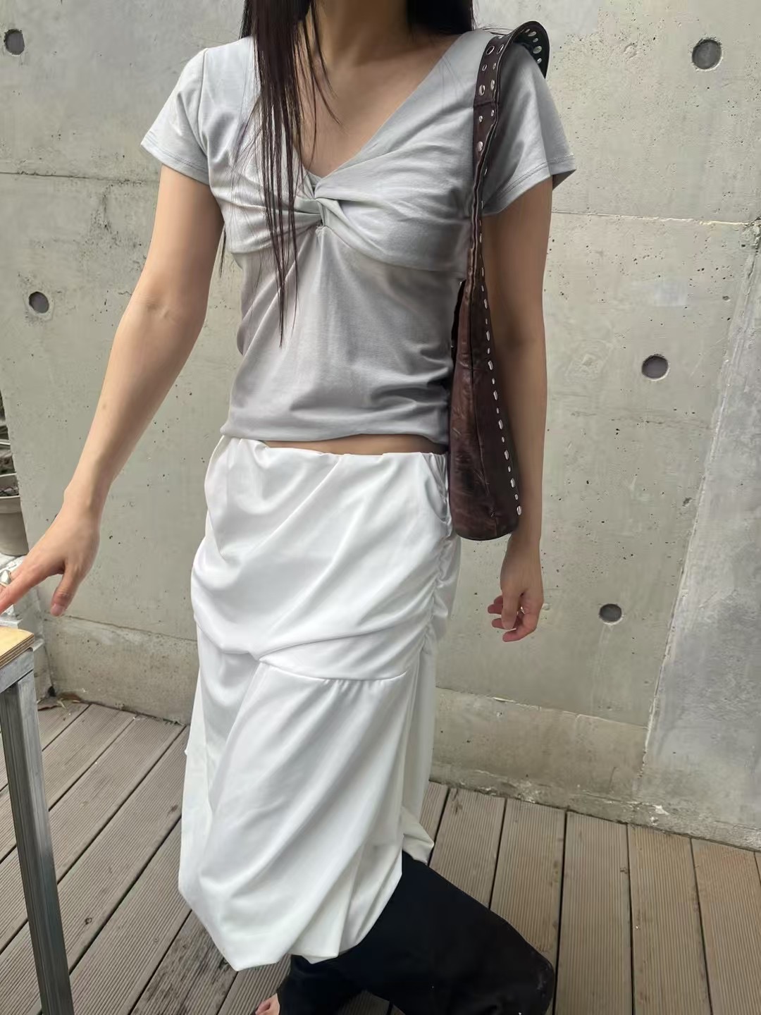 PAZ東大門直郵女士新款推薦真品休閑職業時尚25春夏半身裙中短裙PAZ半身裙/中短裙