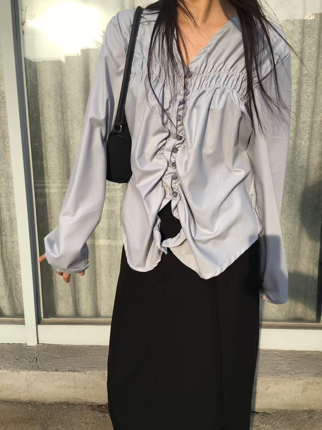 PAZ韓國代購女士新款真品人氣休閑職業推薦熱賣25春夏襯衫蕾絲衫PAZ襯衫/蕾絲衫