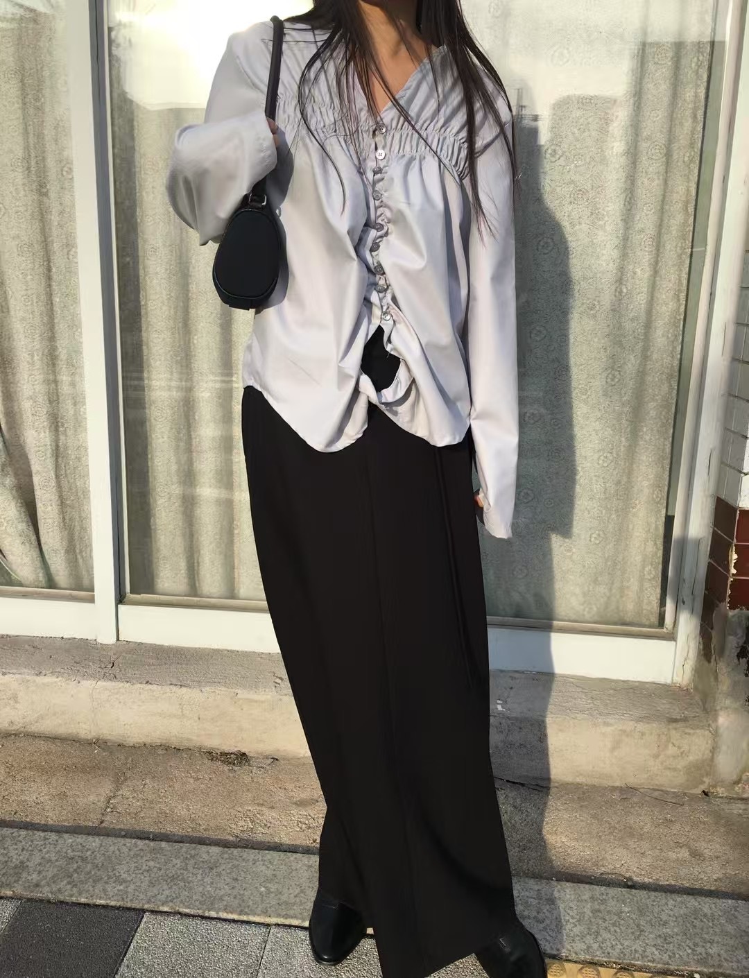 PAZ韓國代購女士新款真品人氣休閑職業推薦熱賣25春夏襯衫蕾絲衫PAZ襯衫/蕾絲衫