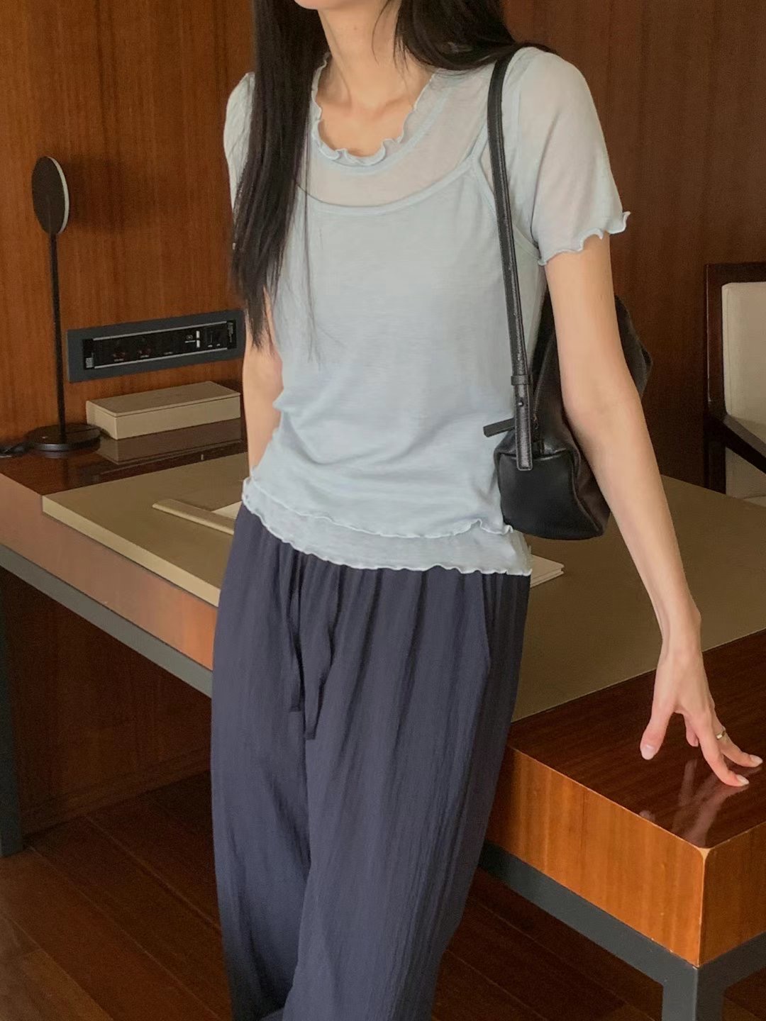 FOLLOW B韓國直郵女裝新款職業時尚25春夏休閑熱賣套裝兩件套FOLLOW B套裝