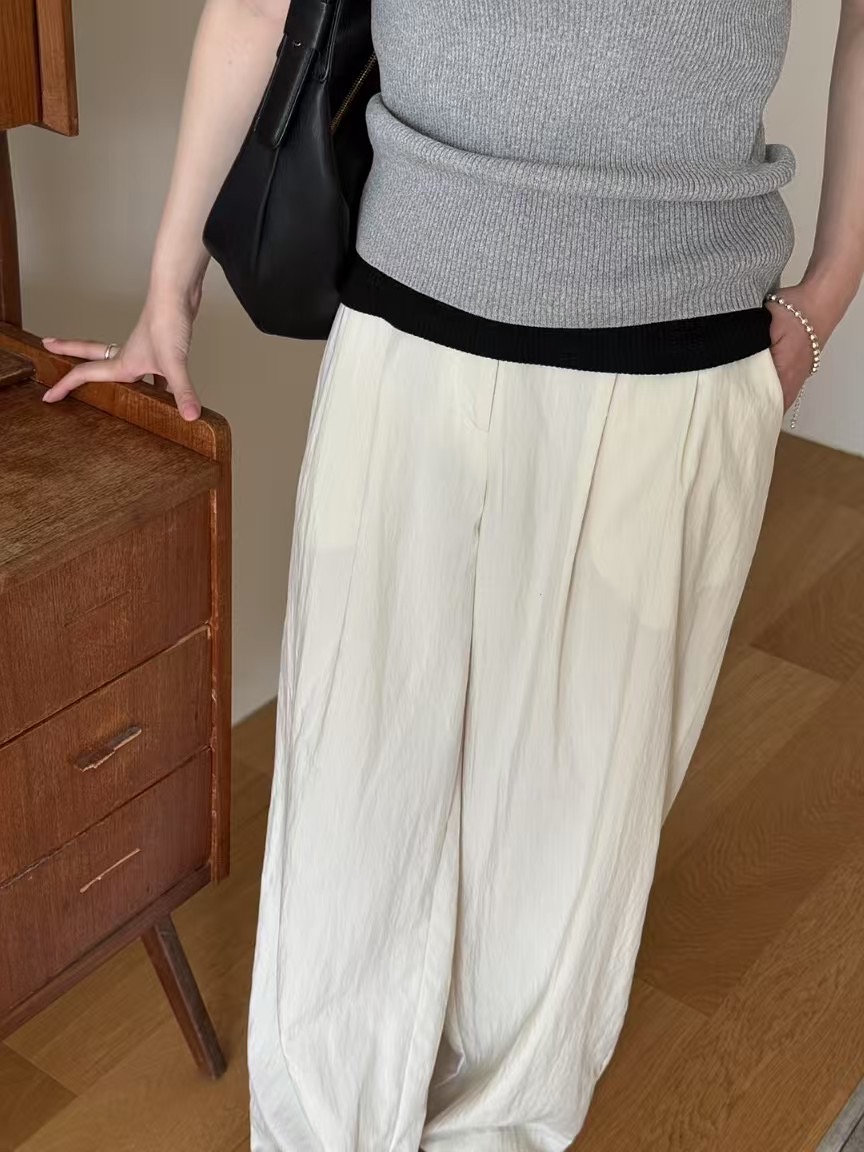 AMYGRACE韓國直郵女士新款休閑25春夏人氣真品熱賣休閑褲綁帶AMYGRACE休閑褲