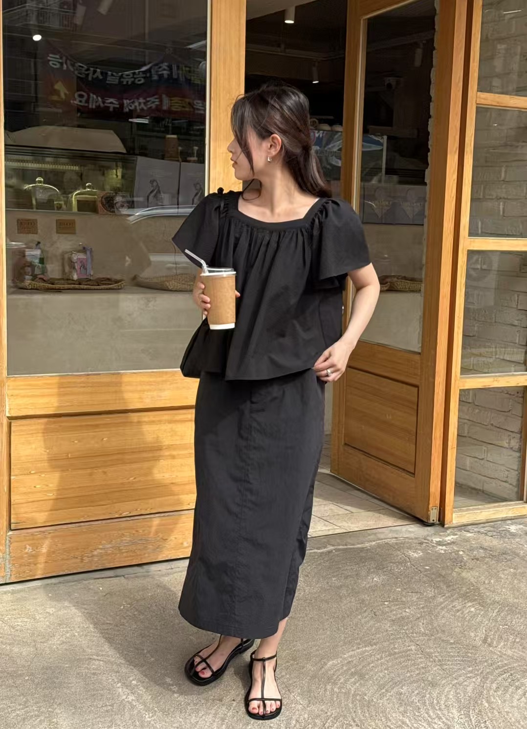 AMYGRACE韓國直郵女士新品熱賣時尚推薦25春夏真品襯衫蕾絲衫AMYGRACE襯衫/蕾絲衫