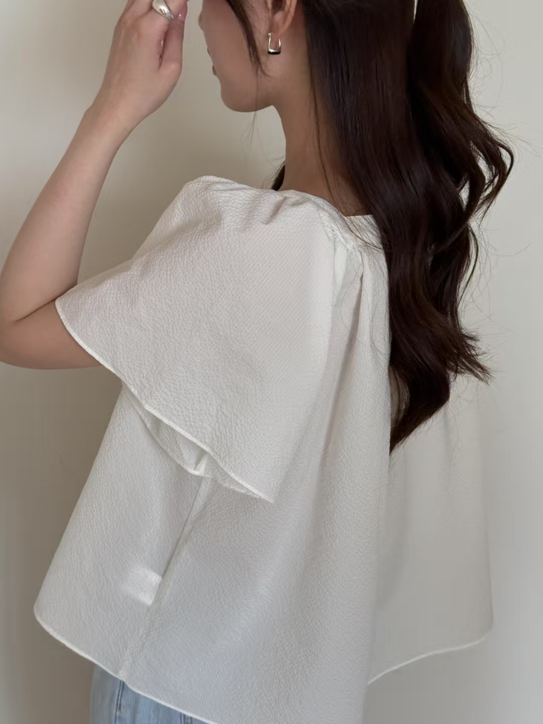 AMYGRACE韓國直郵女士新品熱賣時尚推薦25春夏真品襯衫蕾絲衫AMYGRACE襯衫/蕾絲衫