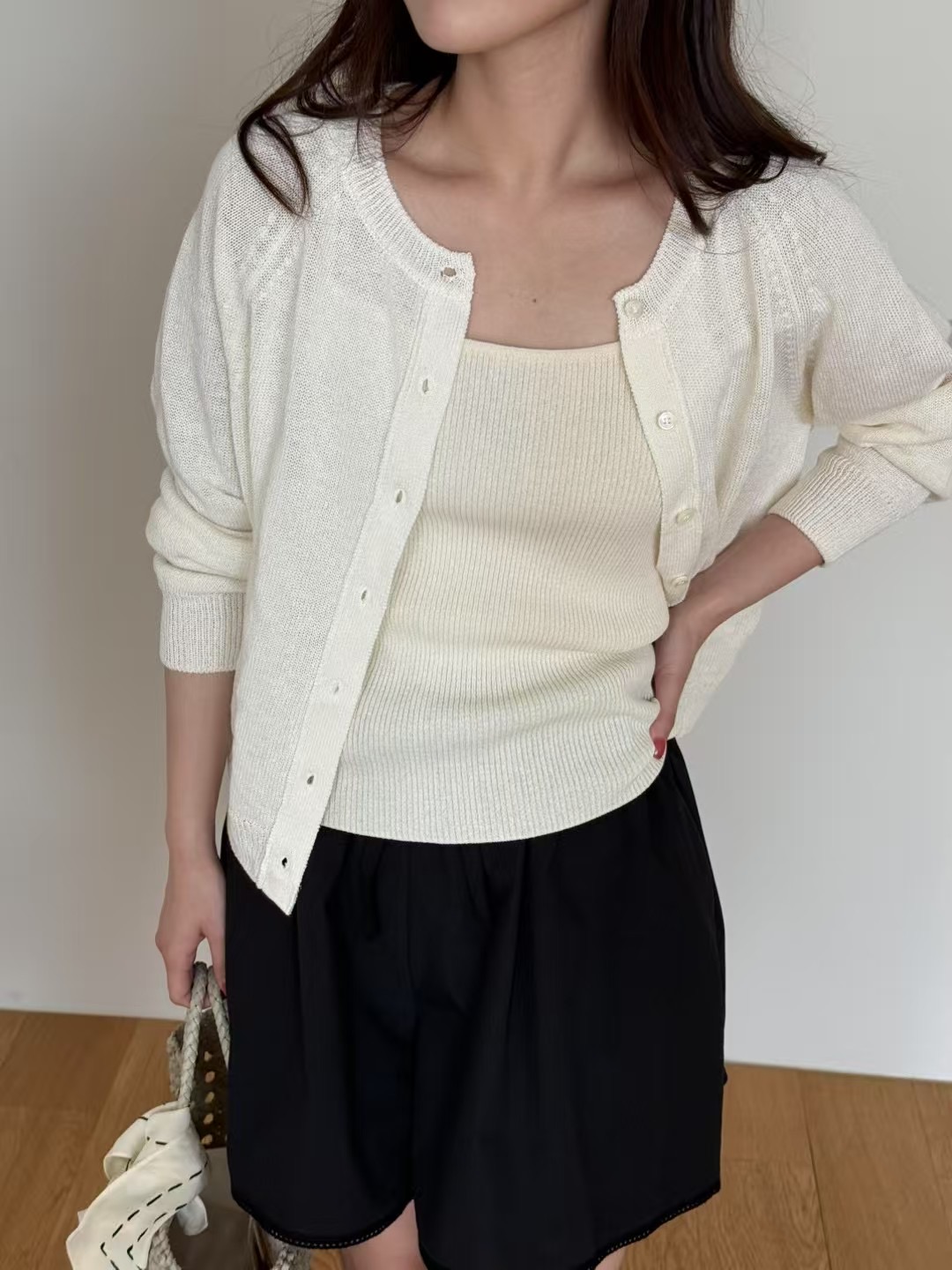 AMYGRACE東大門直郵女士新品真品職業時尚休閑熱賣針織衫亞麻AMYGRACE針織衫圖色3