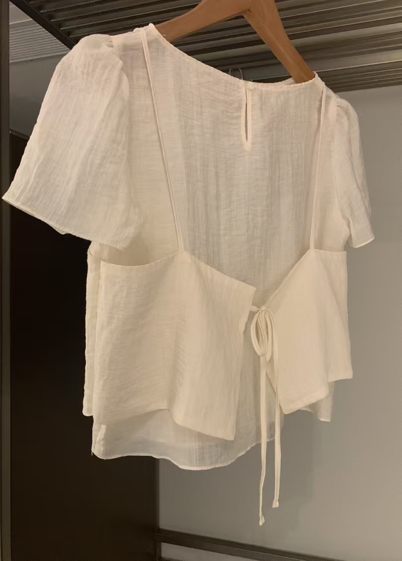 MELLOUNGE-멜라운지-T東大門代購女士新品推薦襯衫蕾絲衫假兩件緊身MELLOUNGE-T襯衫/蕾絲衫