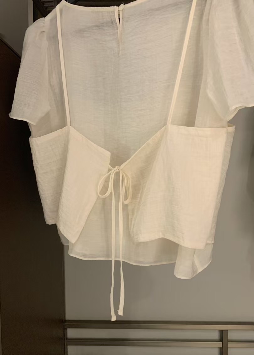 MELLOUNGE-멜라운지-T東大門代購女士新品推薦襯衫蕾絲衫假兩件緊身MELLOUNGE-T襯衫/蕾絲衫