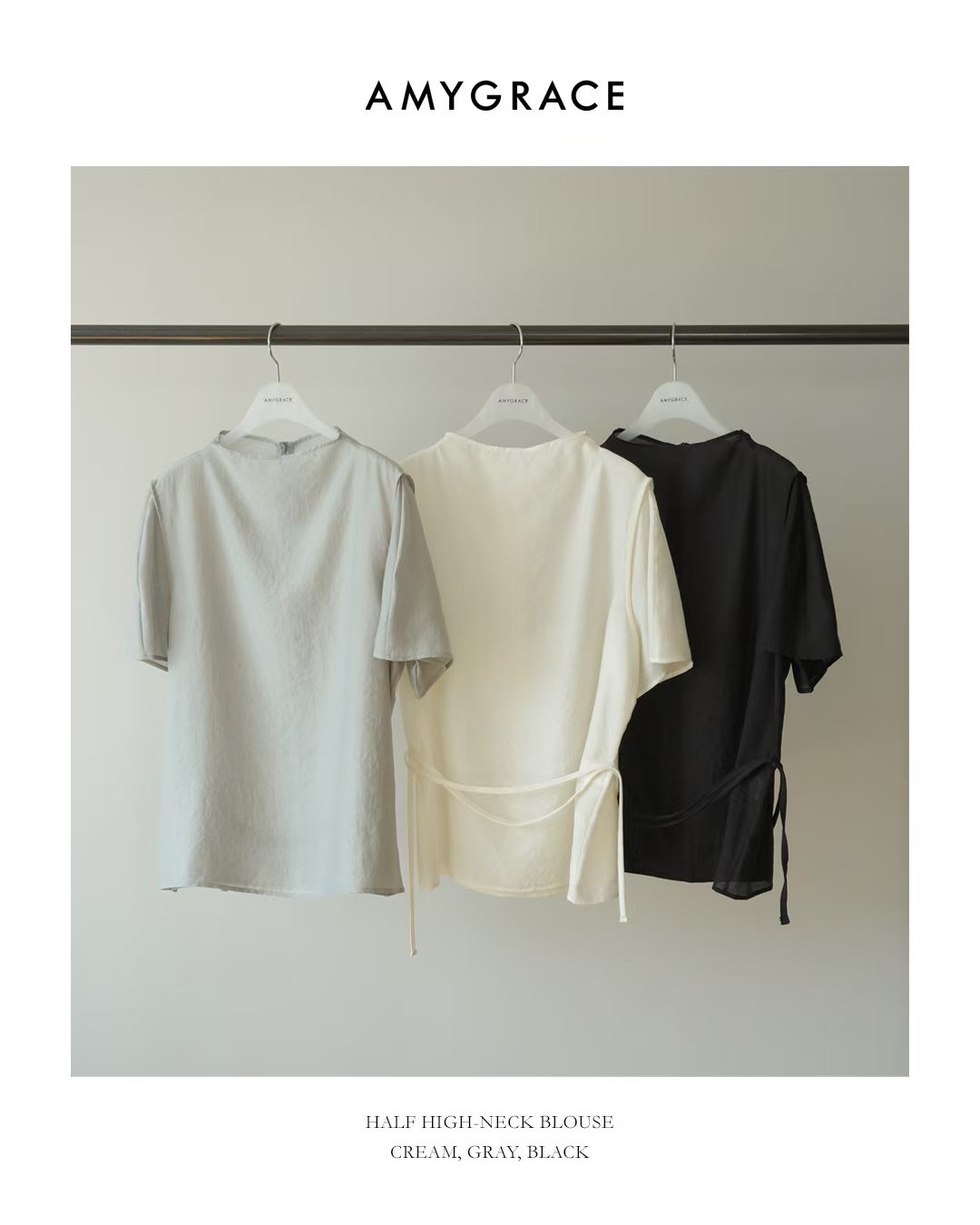 AMYGRACE東大門代購女裝新款25春夏推薦真品人氣襯衫蕾絲衫AMYGRACE襯衫/蕾絲衫