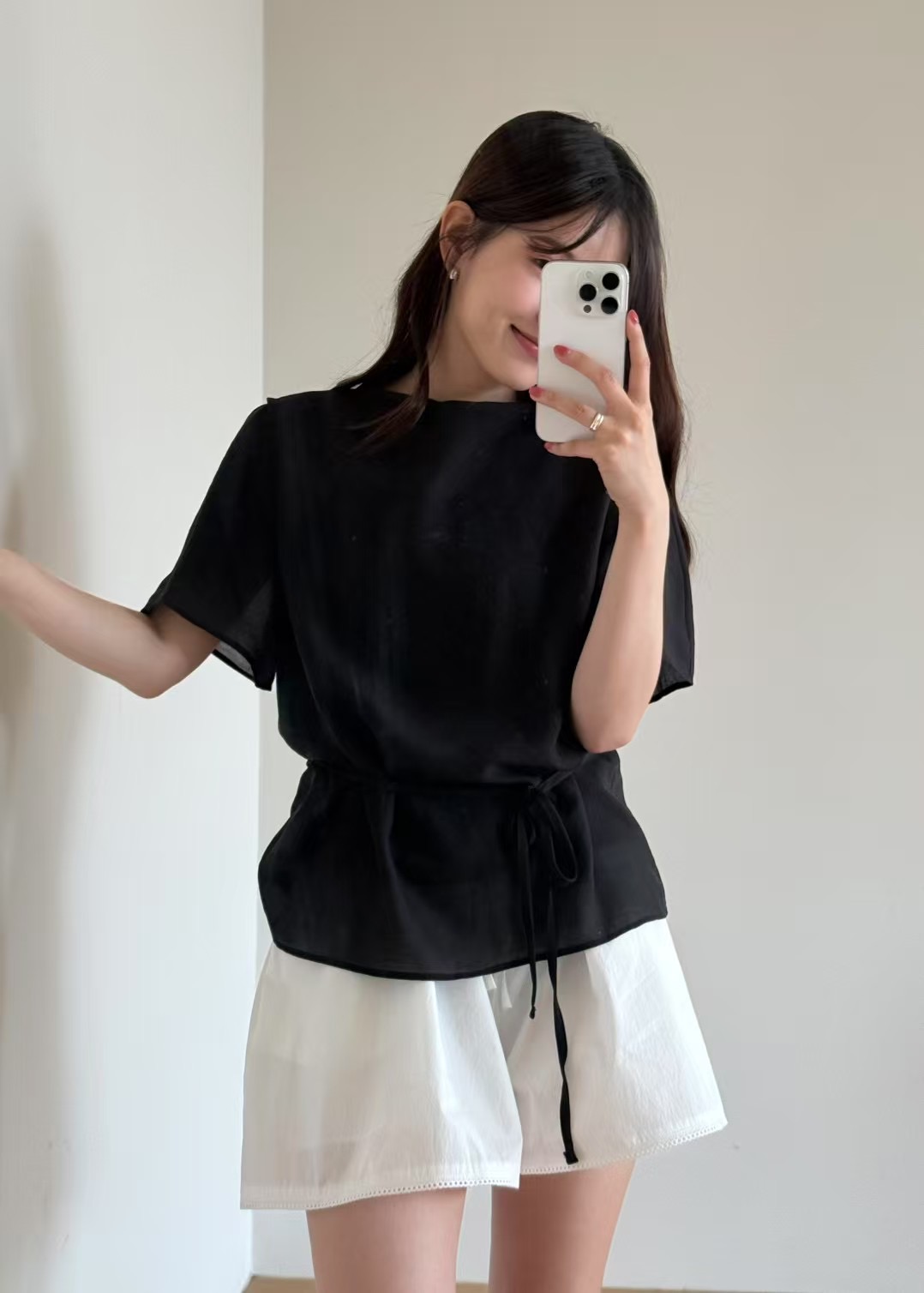 AMYGRACE東大門代購女裝新款25春夏推薦真品人氣襯衫蕾絲衫AMYGRACE襯衫/蕾絲衫圖色2