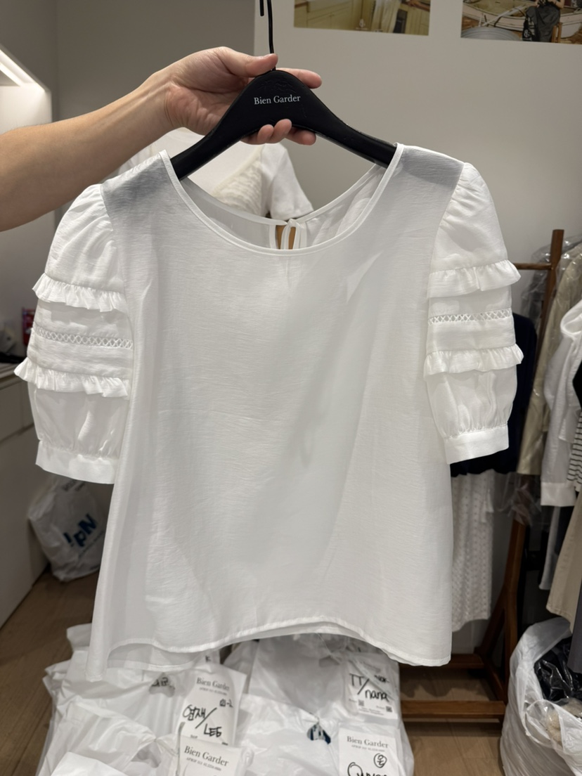 BIEN GARDER韓國代購女裝新款休閑真品人氣職業襯衫蕾絲衫BIEN GARDER襯衫/蕾絲衫