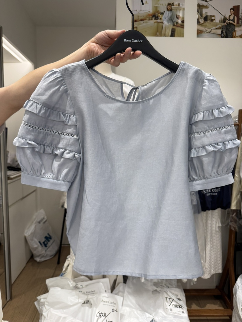 BIEN GARDER韓國代購女裝新款休閑真品人氣職業襯衫蕾絲衫BIEN GARDER襯衫/蕾絲衫圖色2