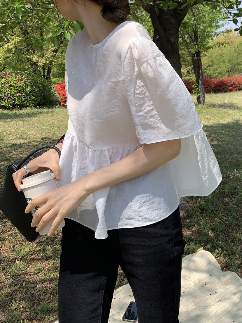 FORMSTUDIO韓國直郵女士新款職業人氣時尚25春夏襯衫蕾絲衫FORMSTUDIO襯衫/蕾絲衫