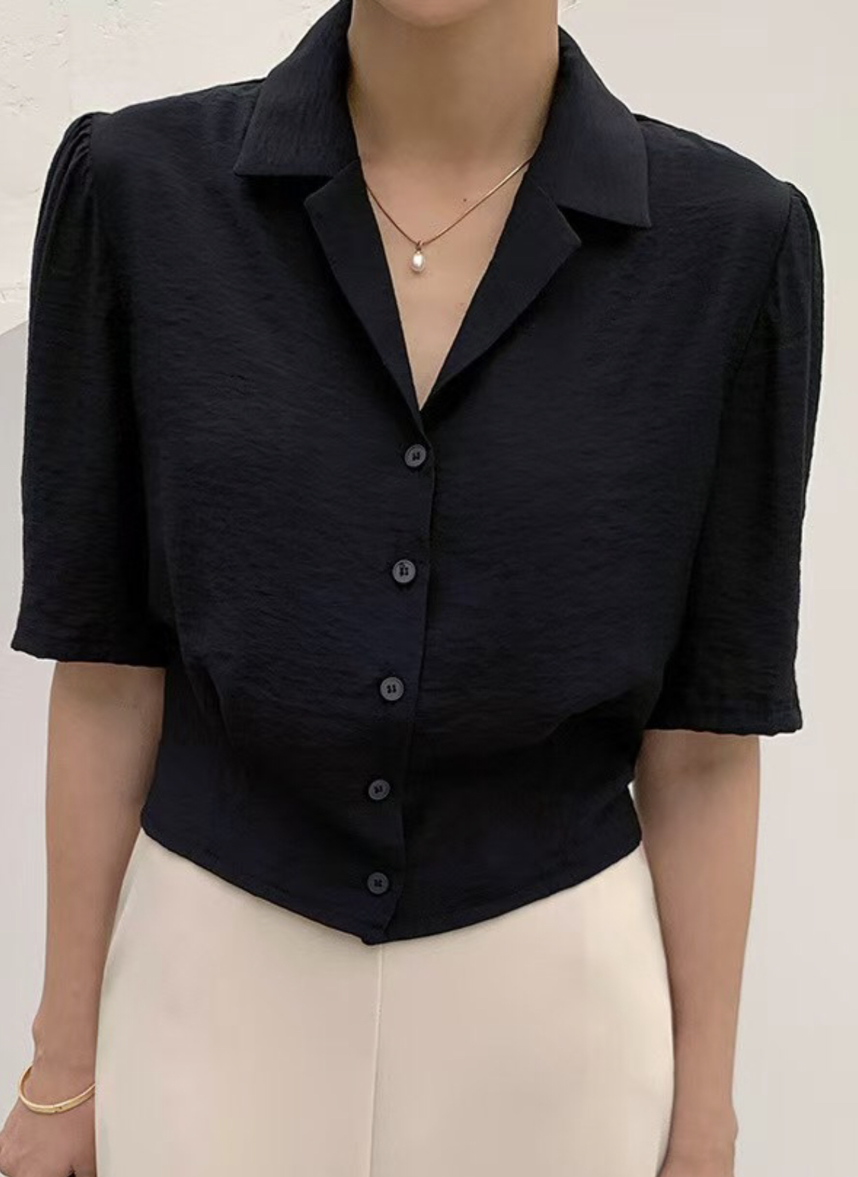 시선집중-T東大門實拍女裝新品推薦熱賣25春夏休閑襯衫蕾絲衫시선집중-T襯衫/蕾絲衫圖色3