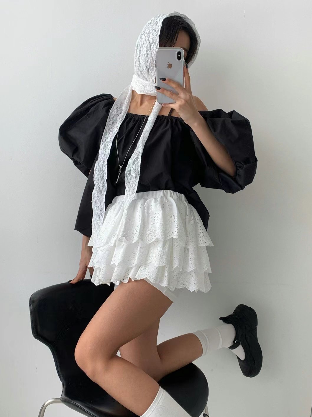 CELEB-셀럽-T韓國直郵女士新款熱賣推薦25春夏襯衫蕾絲衫CELEB-T襯衫/蕾絲衫
