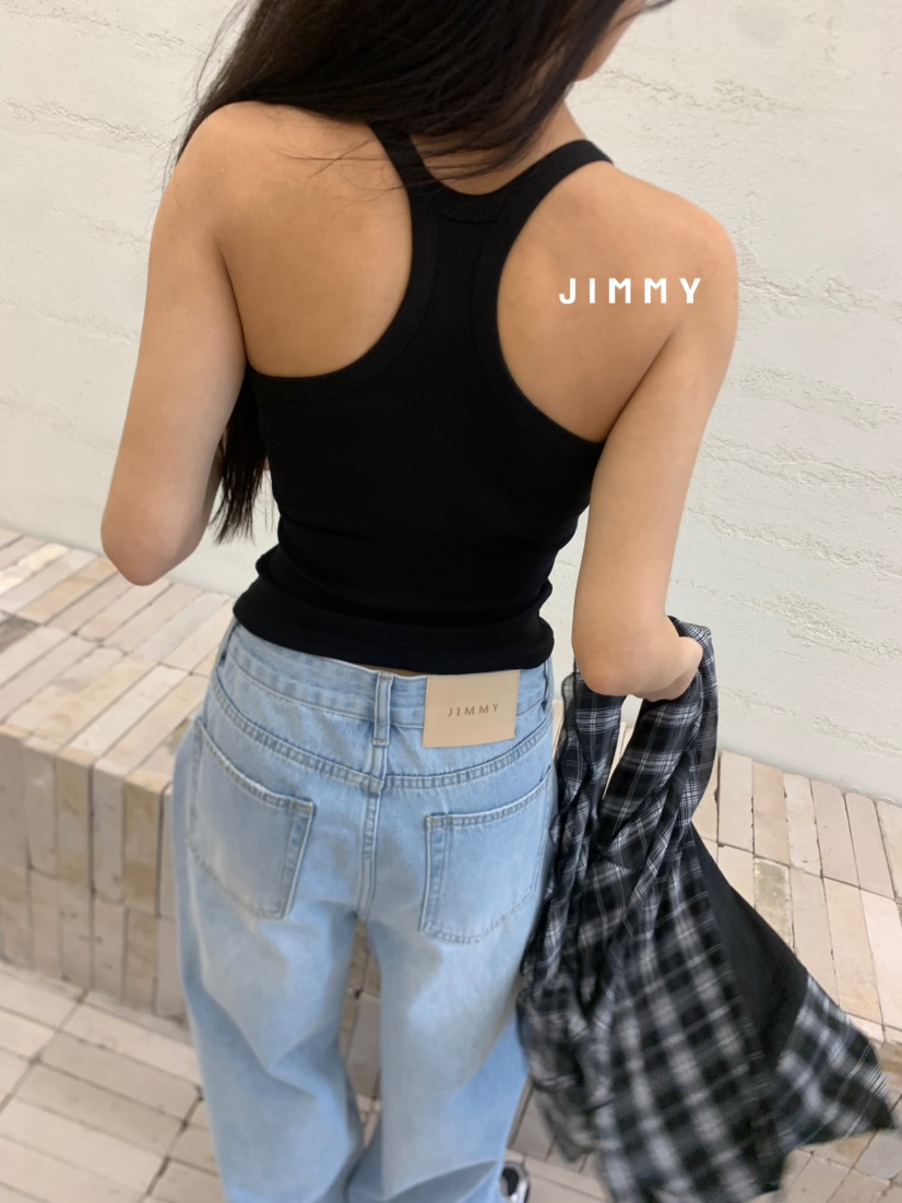 JIMMY直郵韓國代購㊣女裝新品人氣時尚25春夏熱賣休閑吊帶背心JIMMY/REMAKE吊帶/背心