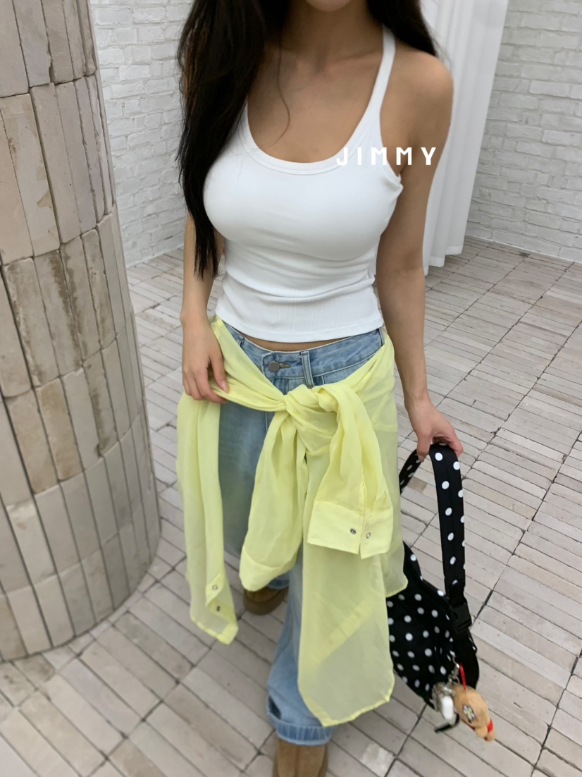 JIMMY直郵韓國代購㊣女裝新品人氣時尚25春夏熱賣休閑吊帶背心JIMMY/REMAKE吊帶/背心