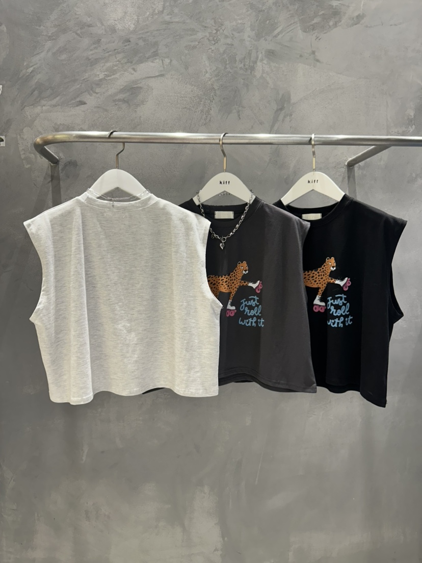 KIFF韓國直郵㊣女裝新品熱賣25春夏休閑時尚人氣推薦吊帶背心KIFF吊帶/背心