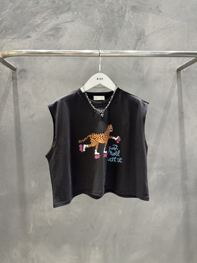 KIFF韓國直郵㊣女裝新品熱賣25春夏休閑時尚人氣推薦吊帶背心KIFF吊帶/背心圖色2