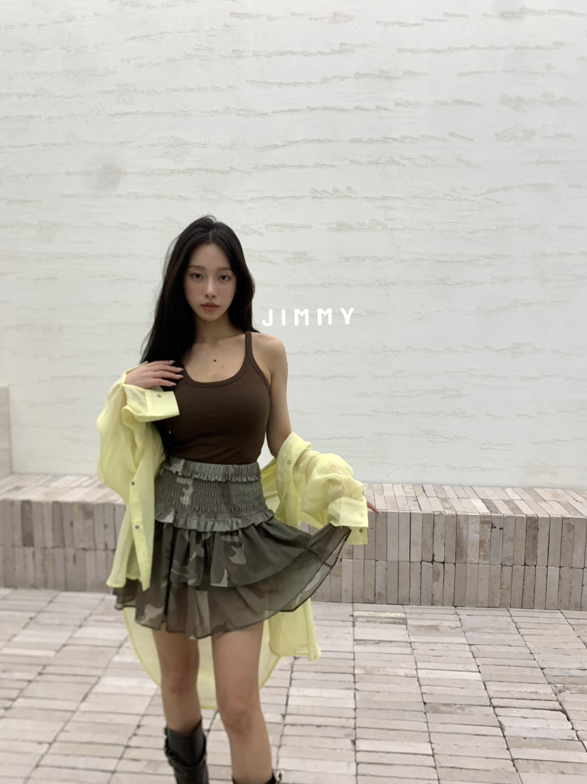 JIMMY韓國直郵㊣女裝新品25春夏熱賣時尚推薦休閑人氣短裙JIMMY/REMAKE短裙