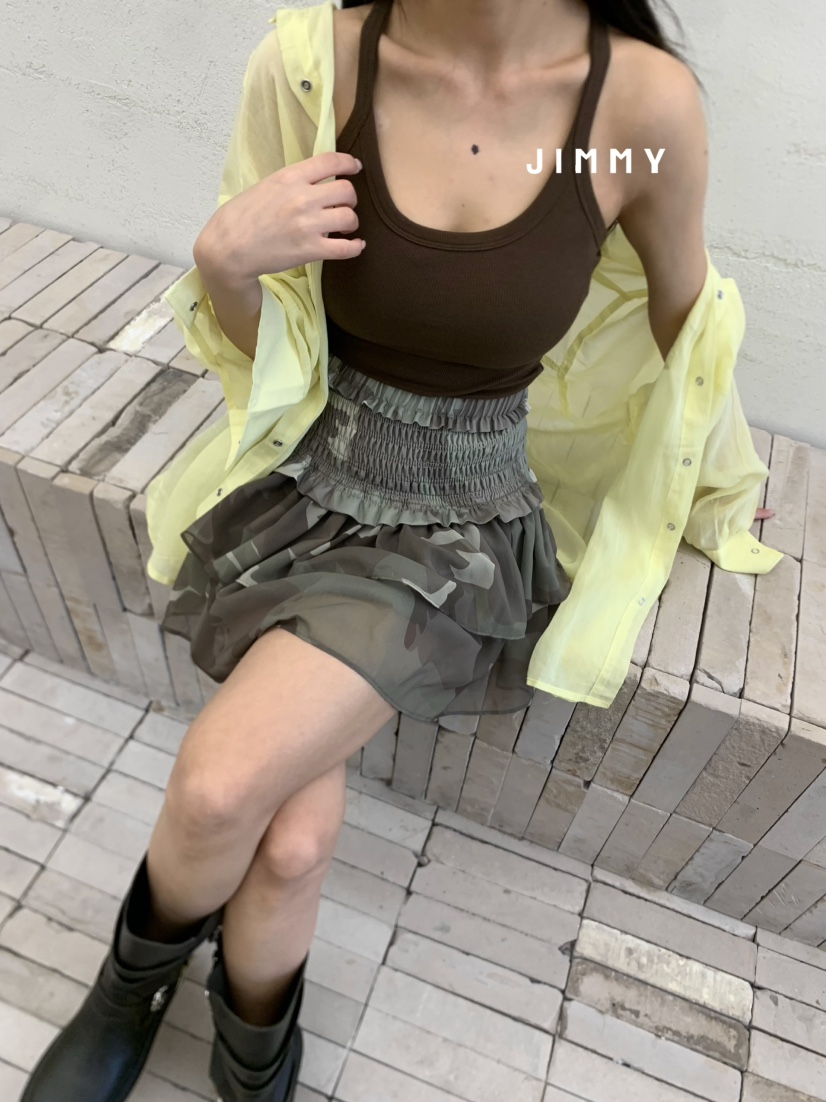 JIMMY韓國直郵㊣女裝新品25春夏熱賣時尚推薦休閑人氣短裙JIMMY/REMAKE短裙