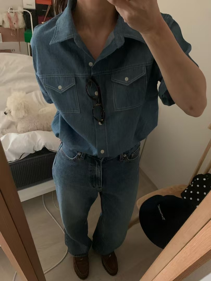 FEVER直郵韓國代購㊣女裝新品人氣推薦休閑熱賣時尚襯衫蕾絲衫FEVER襯衫/蕾絲衫