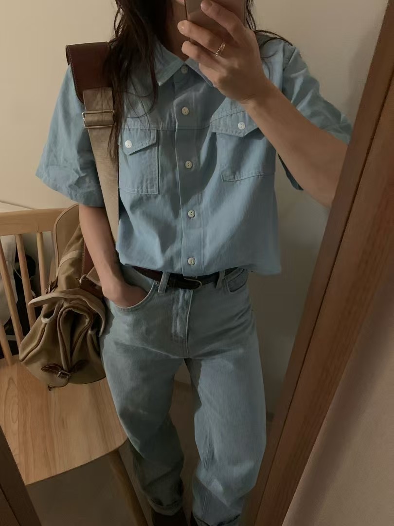 FEVER直郵韓國代購㊣女裝新品人氣推薦休閑熱賣時尚襯衫蕾絲衫FEVER襯衫/蕾絲衫