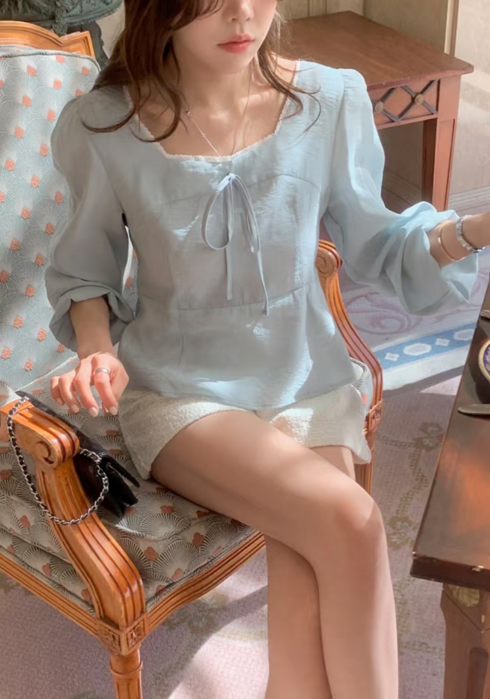 HAY KNOCK-헤이노크-OT韓國㊣直郵東大門代購女裝新款時尚襯衫蕾絲衫HAY KNOCK-헤이노크-OT襯衫/蕾絲衫