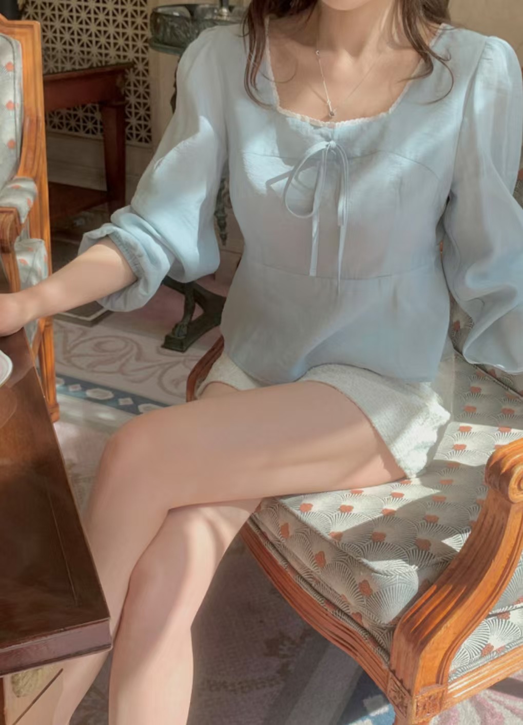 HAY KNOCK-헤이노크-OT韓國㊣直郵東大門代購女裝新款時尚襯衫蕾絲衫HAY KNOCK-헤이노크-OT襯衫/蕾絲衫圖色2