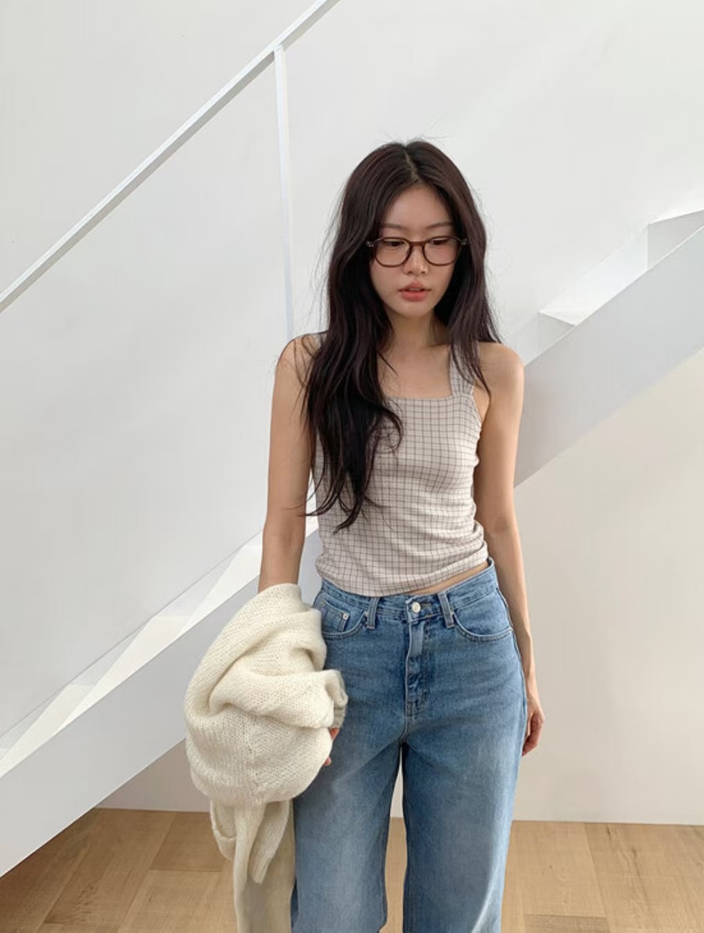 HAY KNOCK-헤이노크-OT直郵韓國代購㊣女裝新品25春夏吊帶背心HAY KNOCK-헤이노크-OT吊帶/背心