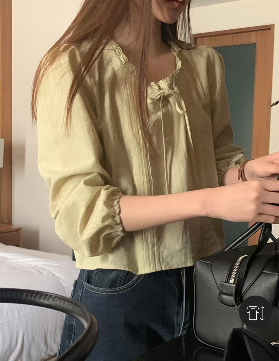FEVER韓國㊣直郵東大門代購女裝新品熱賣休閑時尚襯衫蕾絲衫FEVER襯衫/蕾絲衫