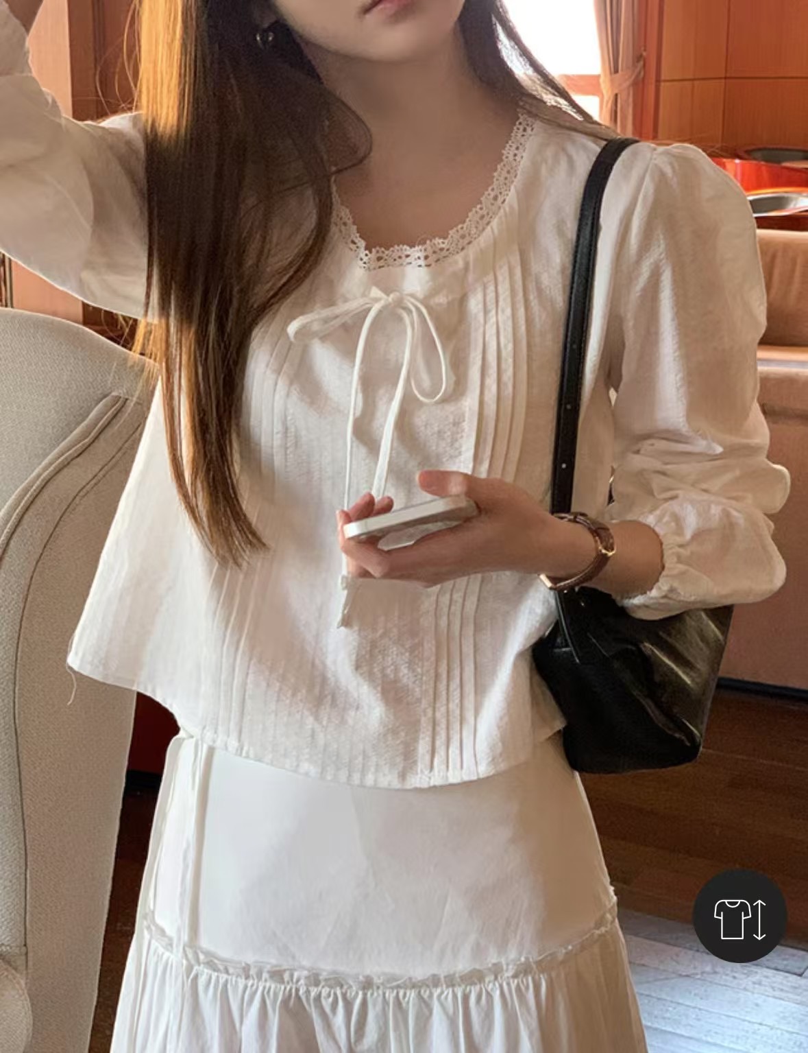 FEVER韓國㊣直郵東大門代購女裝新品熱賣休閑時尚襯衫蕾絲衫FEVER襯衫/蕾絲衫