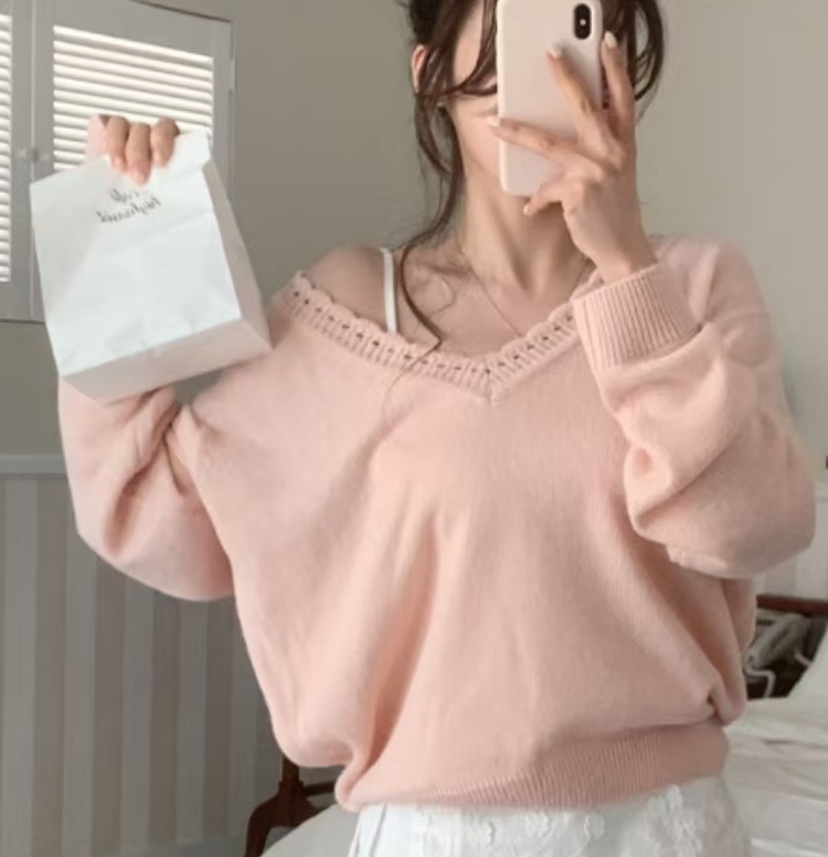 HAY KNOCK-헤이노크-OT韓國㊣直郵東大門代購女裝新款25春夏針織衫V領HAY KNOCK-헤이노크-OT針織衫圖色3