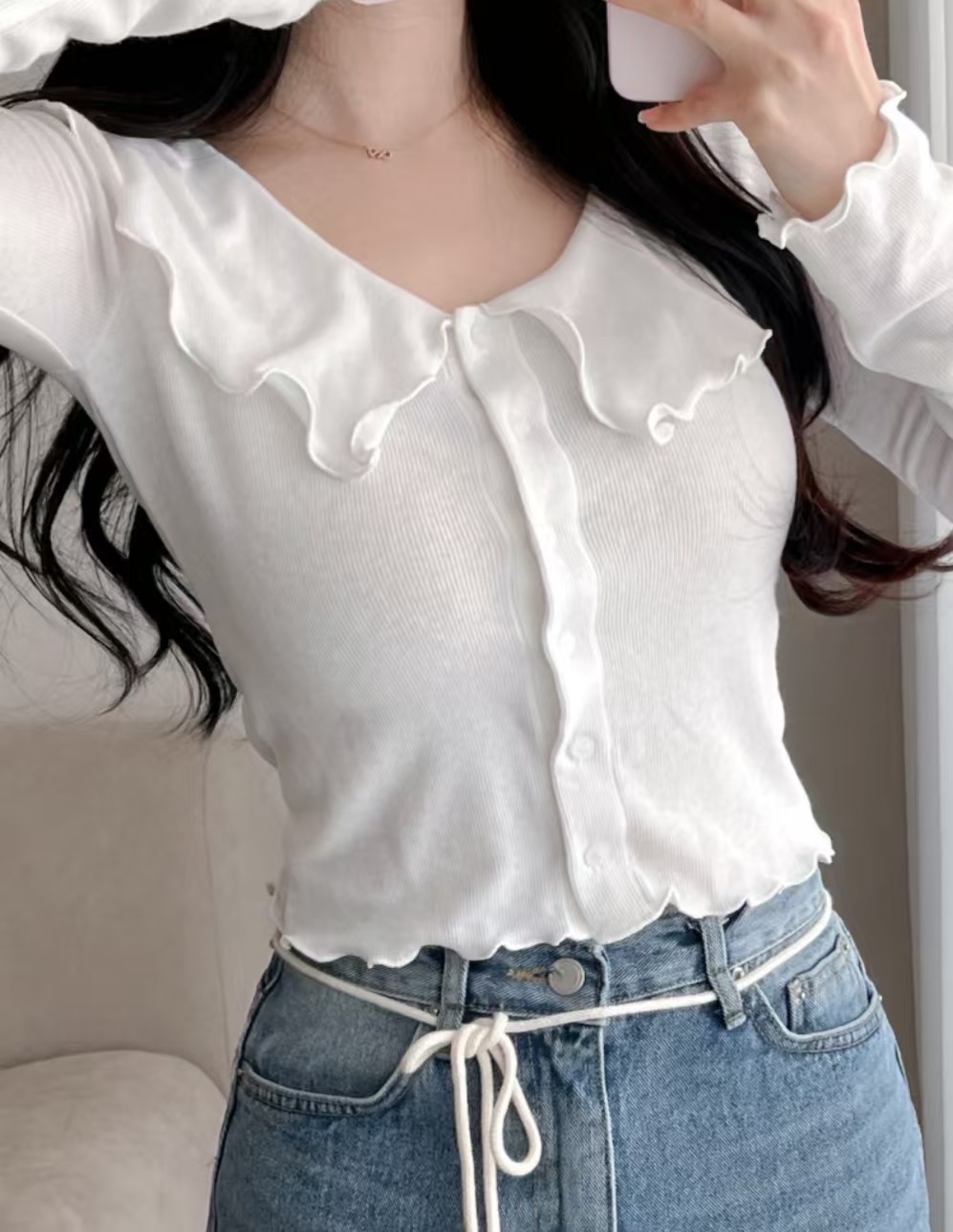 HAY KNOCK-헤이노크-OT韓國直郵㊣東大門實拍女裝新款25春夏長袖T恤HAY KNOCK-헤이노크-OT長袖T恤
